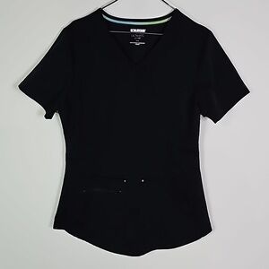 Scrubstar premium small black ultimate scrub top